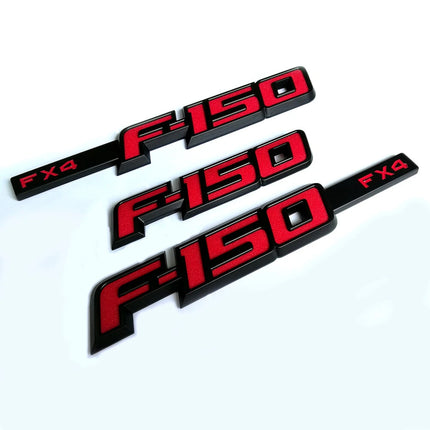 FX4 Emblem Set for 2009-2014 Ford F-150 Side Tailgate Badge Replacement