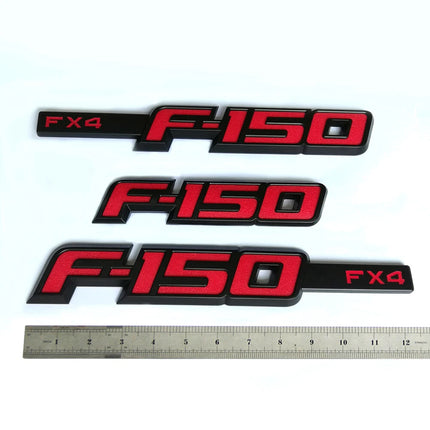 FX4 Emblem Set for 2009-2014 Ford F-150 Side Tailgate Badge Replacement