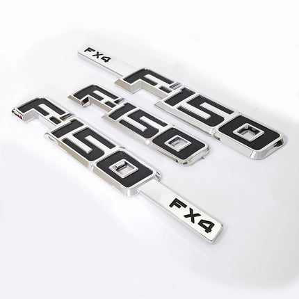 FX4 Emblem Set for 2009-2014 Ford F-150 Side Tailgate Badge Replacement