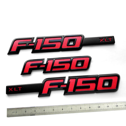 XLT Emblem Set for 2009-2014 Ford F-150 Side Tailgate 3D Raised Badges