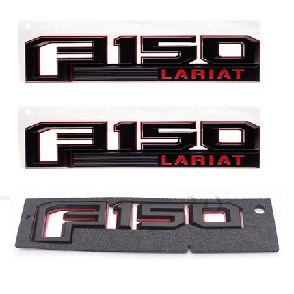 Lariat 3D Emblem Badge Set for 2015–2020 Ford F-150 Fender & Tailgate