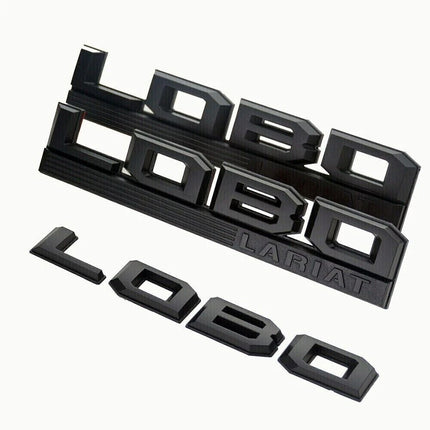 Emblem Badge Set for 2015–2020 Ford 150 Lobo Lariat Fender & Tailgate