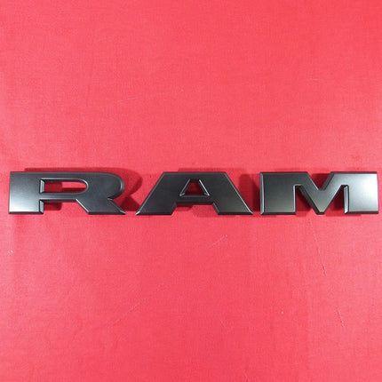 Grille Front Emblem Badge for 2019–2024 RAM 1500 68298470AA (Black/Red/Chrome)