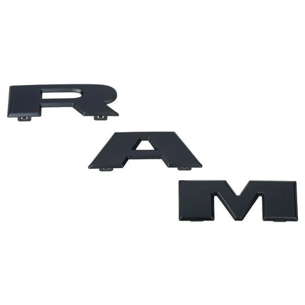 Front Grille Emblem Assembly designed for 2019–2024 RAM 2500 3500 (Black/Chrome)