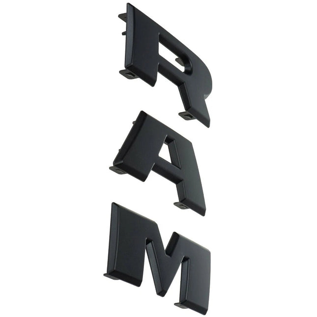 Front Grille Emblem Assembly designed for 2019–2024 RAM 2500 3500 (Black/Chrome)