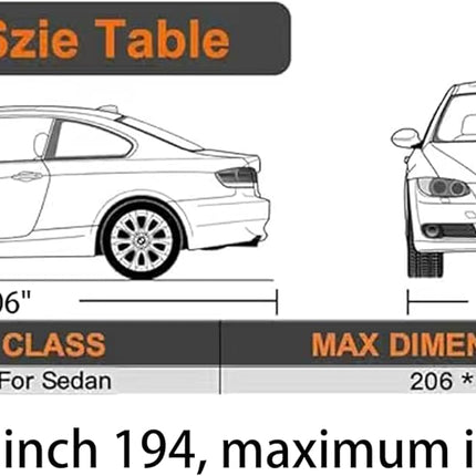 Universal Car Cover for Sedan, Waterproof, Snowproof & Windproof